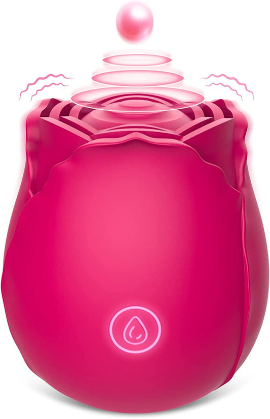 Rosa del placer Vibrador de rosas para mujer, estimulador sexual con punto dulce